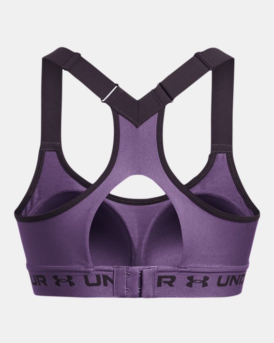 Women's Armour® High Crossback Sports Bra in Purple image number 10